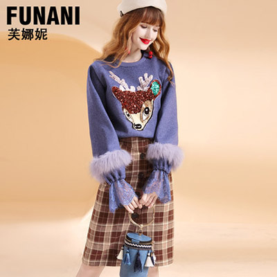 芙娜妮冬季时尚蕾丝拼接