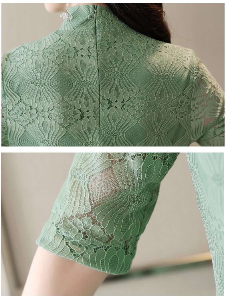 夏季中年女子气质连衣裙背部/袖子