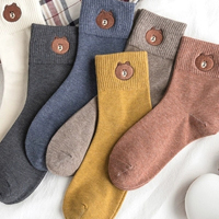 韩版百搭中筒袜子