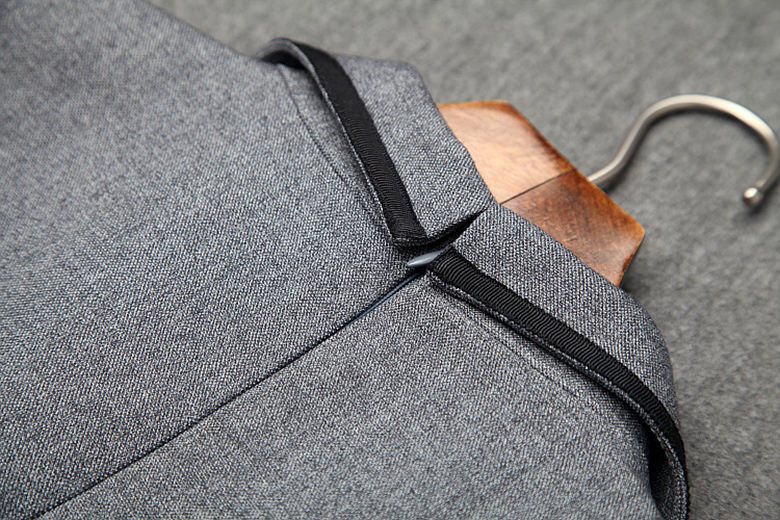 灵子飞飞网纱拼接西装连衣裙拉链