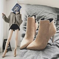 秋冬韩版尖头高跟鞋