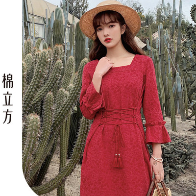 春装新款法式绣花小众连